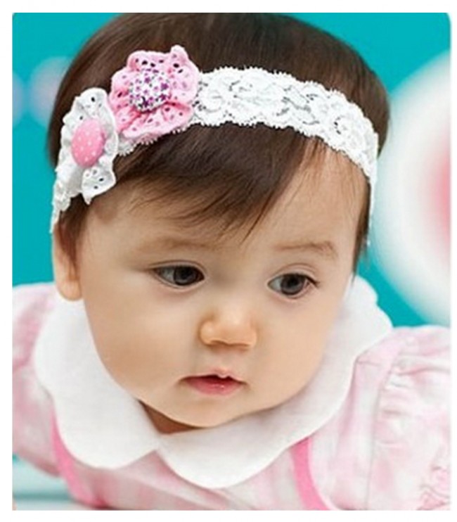 baby girl white hair accessories