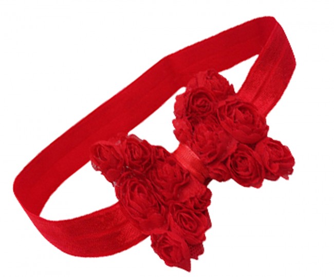 red infant headband